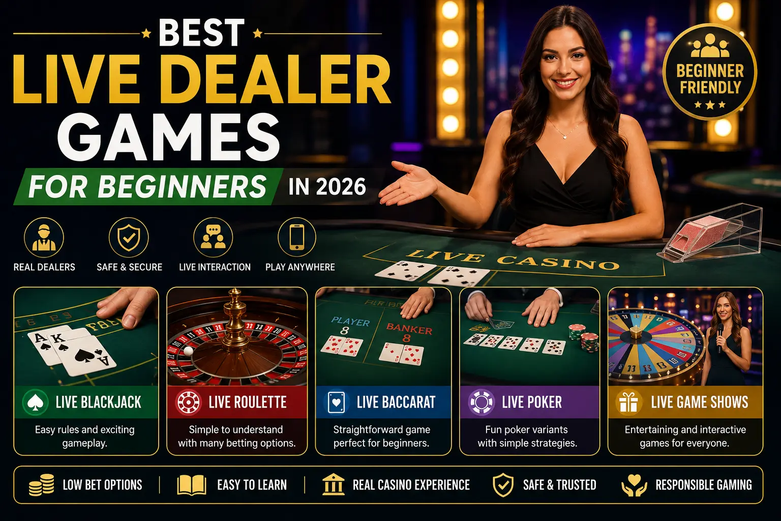 Best Live Dealer Games for Beginners in 2026